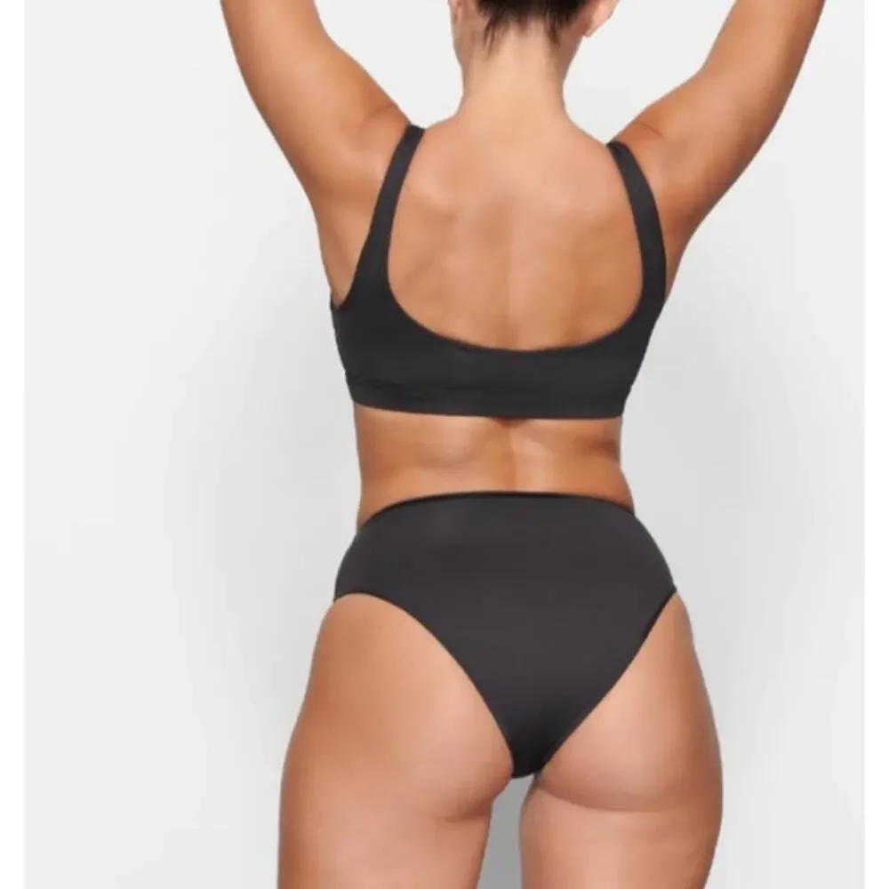 Skims black tank bikini top